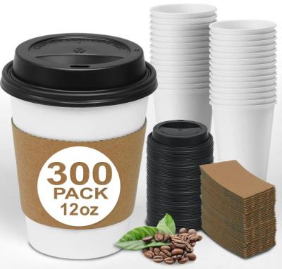 12OZ HOT CUP W/ LID & SLVE 300CS