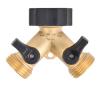 Y BRASS HOSE W/ SHUTOFF