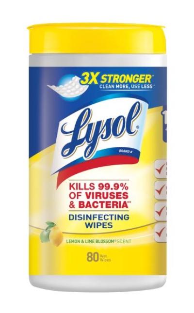 LYSOL WIPES LEM&LIME80CT