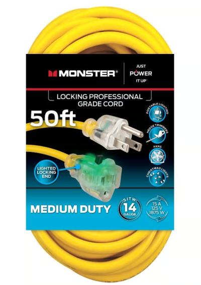 EXTNS CORD 14/3 SJTW 50'