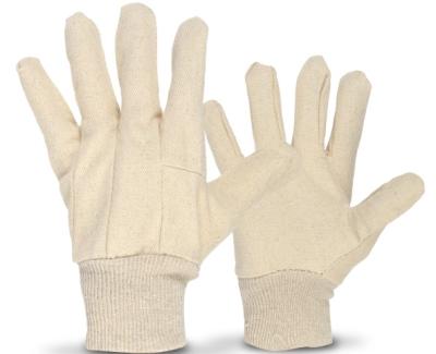 WHITE COTTON CANVAS GLOVES DZ