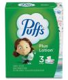 PUFF W/LOTION TISSUE 3/CS